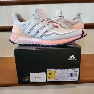 NWT Adidas womens ultraboost guard sz 8.5w washed gray/pink colorway
